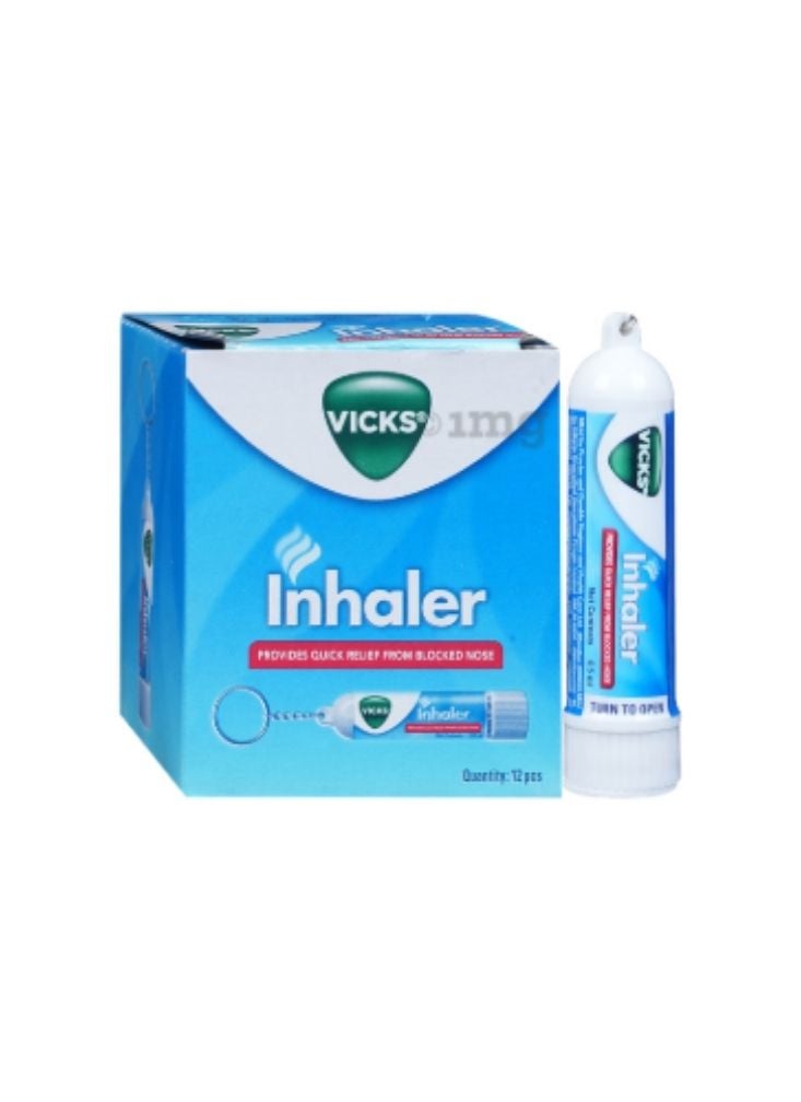 Vicks Inhaler – Nasal Inhaler Stick for Quick Relief from Blocked Nose, Blue White Pack, 1 Pc - Image 1